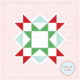 Christmas Quilt Star Sticker